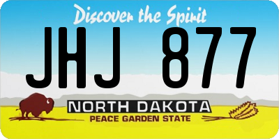 ND license plate JHJ877