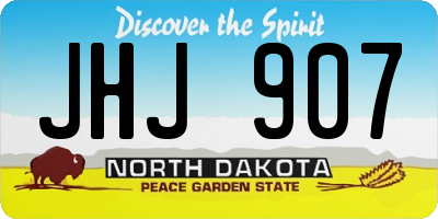 ND license plate JHJ907