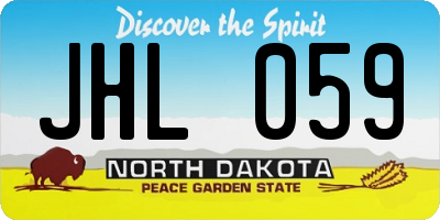 ND license plate JHL059