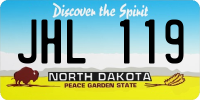 ND license plate JHL119
