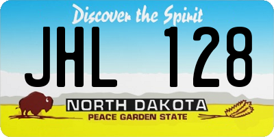 ND license plate JHL128