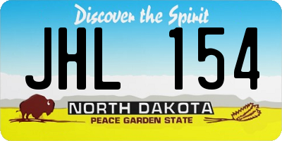 ND license plate JHL154