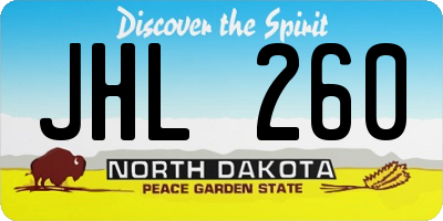 ND license plate JHL260