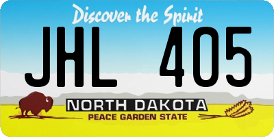 ND license plate JHL405
