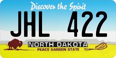 ND license plate JHL422