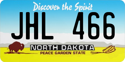 ND license plate JHL466