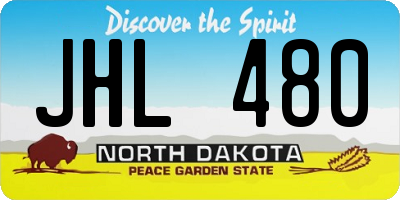ND license plate JHL480