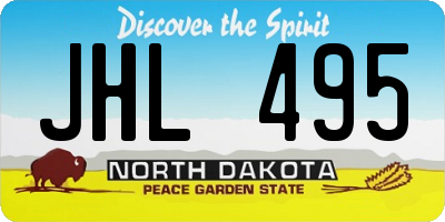 ND license plate JHL495
