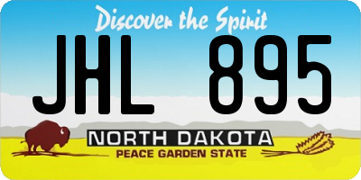 ND license plate JHL895