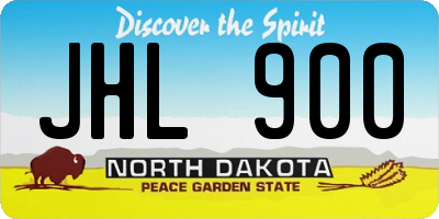 ND license plate JHL900
