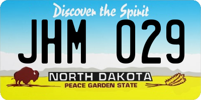 ND license plate JHM029