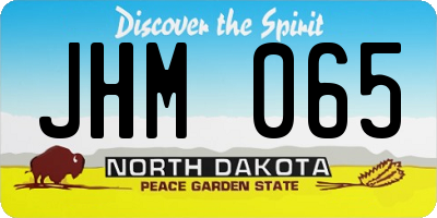 ND license plate JHM065
