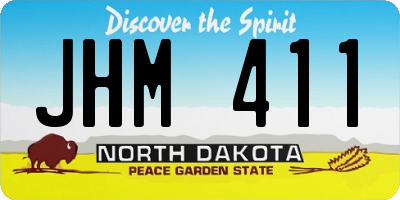 ND license plate JHM411