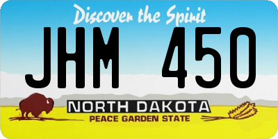 ND license plate JHM450