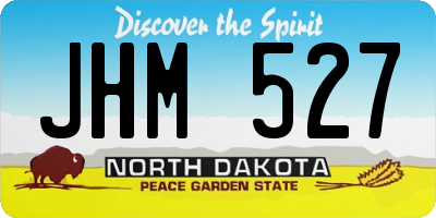 ND license plate JHM527