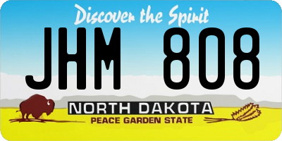 ND license plate JHM808
