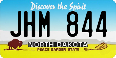 ND license plate JHM844