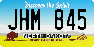 ND license plate JHM845