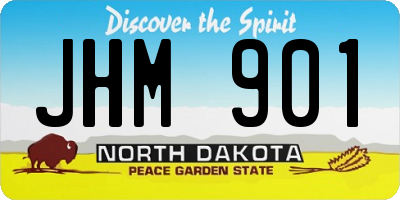 ND license plate JHM901