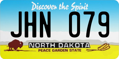 ND license plate JHN079