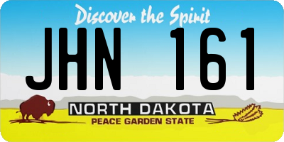 ND license plate JHN161