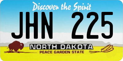 ND license plate JHN225