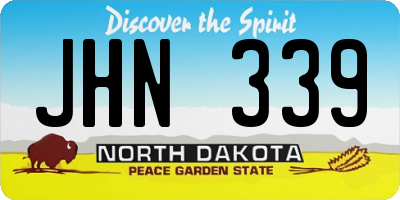 ND license plate JHN339