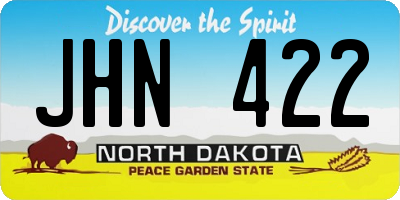 ND license plate JHN422