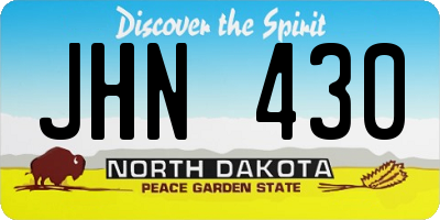 ND license plate JHN430