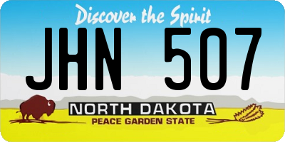 ND license plate JHN507