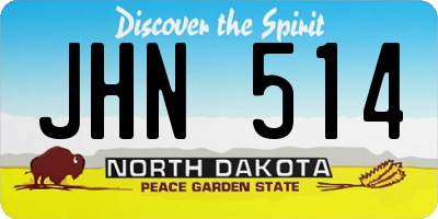 ND license plate JHN514