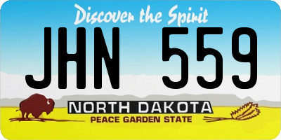 ND license plate JHN559