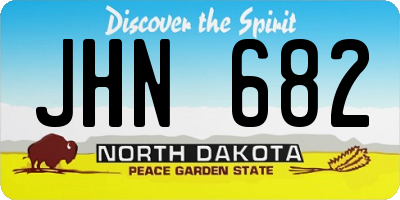 ND license plate JHN682