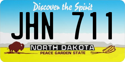 ND license plate JHN711