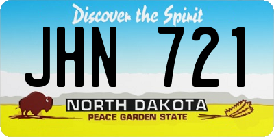 ND license plate JHN721