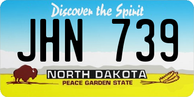 ND license plate JHN739