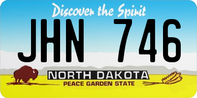 ND license plate JHN746