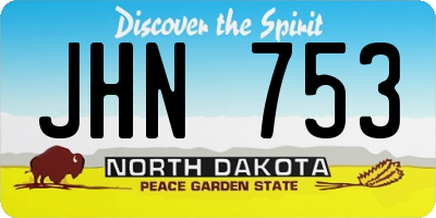 ND license plate JHN753