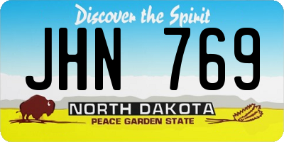 ND license plate JHN769