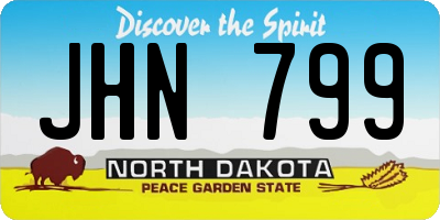 ND license plate JHN799