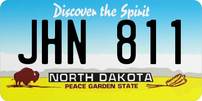 ND license plate JHN811