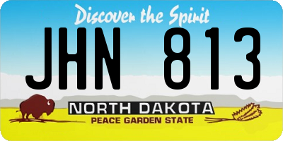 ND license plate JHN813
