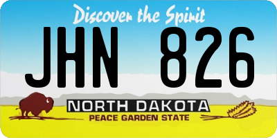 ND license plate JHN826