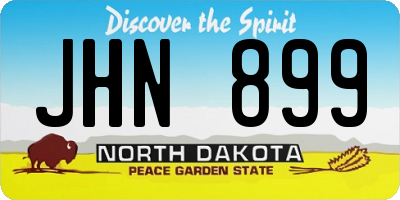 ND license plate JHN899
