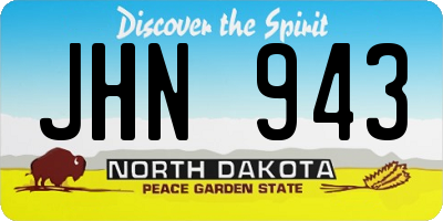 ND license plate JHN943