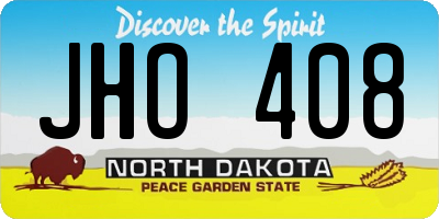 ND license plate JHO408