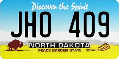 ND license plate JHO409