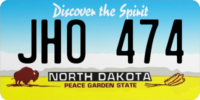 ND license plate JHO474