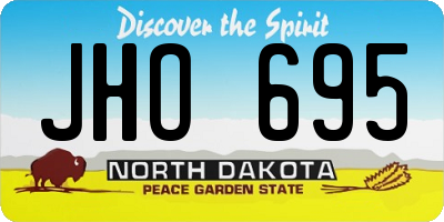 ND license plate JHO695