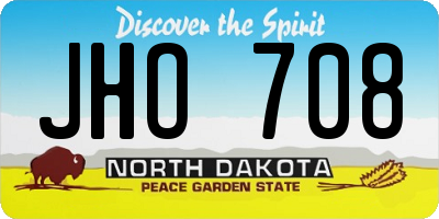 ND license plate JHO708